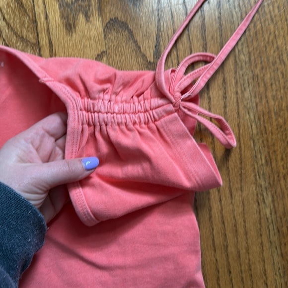 Coral American Eagle Cinced Shoulder Tee - Picture 4 of 5